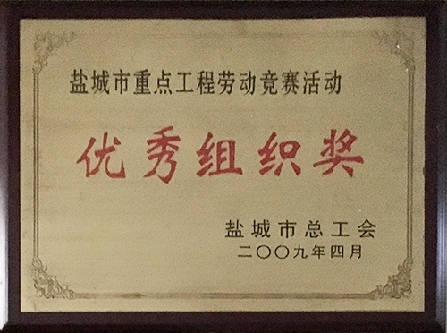 2009年4月鹽城市重點(diǎn)工程勞動(dòng)競賽活動(dòng)&ldquo;優(yōu)秀組織獎(jiǎng)&rdquo;.JPG
